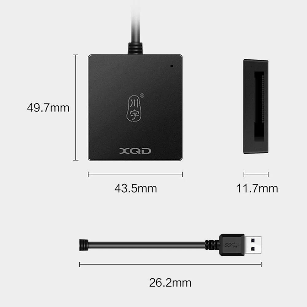 KAWAU C501A USB A XQD Card Reader 300Mb / s High Speed Transfer for Mac OS Windows Linux Android - 7