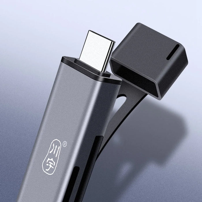 KAWAU C350TL USB3.0+Type-C+Lightning Card Reader Portable Cell Phone OTG Card Reader with TF / SD Interface - 7