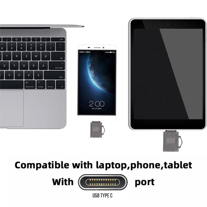 UC-137 USB3.0 Type-C Plug TF Memory Card Reader High Speed Phone Table Laptop Data Transfer Adapter - 4
