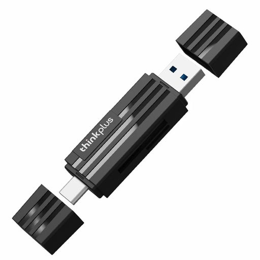 LENOVO Thinkplus TC101 2-In-1 Design USB 3.0+Type C Portable Card Reader for SD TF MicroSD Compatible with Computer / Laptop PC / Smart Phone / Tablet - 1