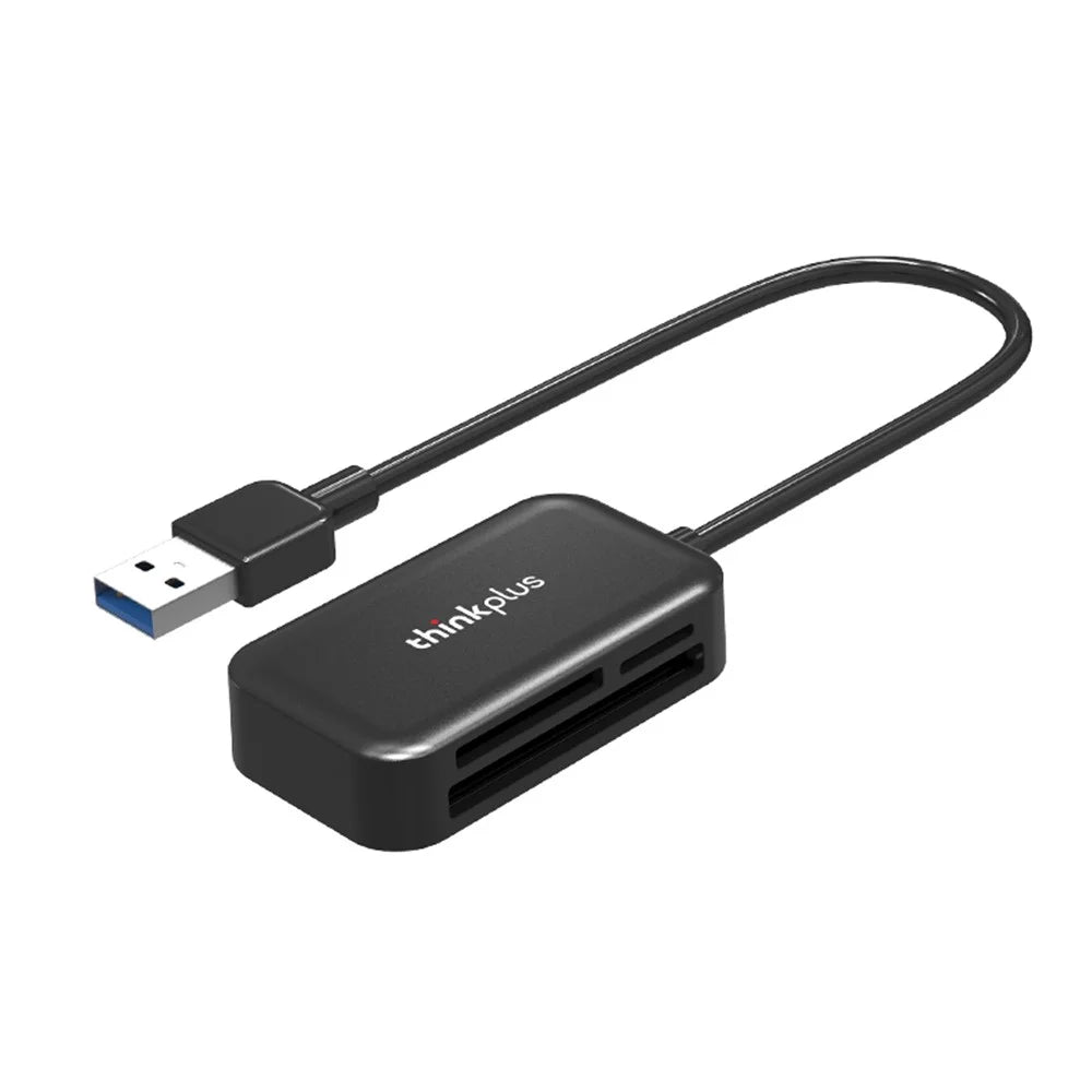 LENOVO Thinkplus USB3.0 3-in-1 Multifunction Card Reader 5Gbps Transmission CF / TF / SD Card Reader - 7