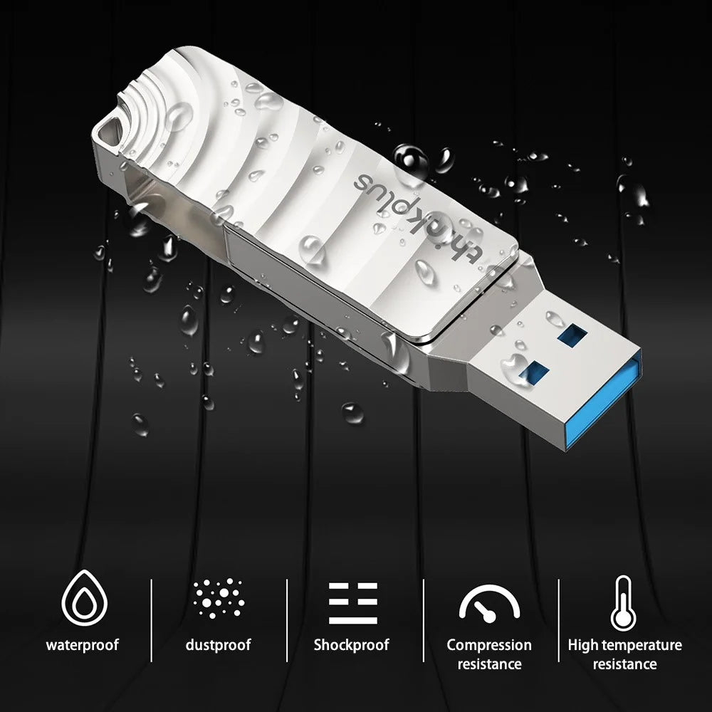 LENOVO THINKPLUS MU232 32GB for iPhone 15 Series USB+Type-C Data Storage Thumb Stick Rotating Design High-speed USB 3.2 Flash Drive - 4