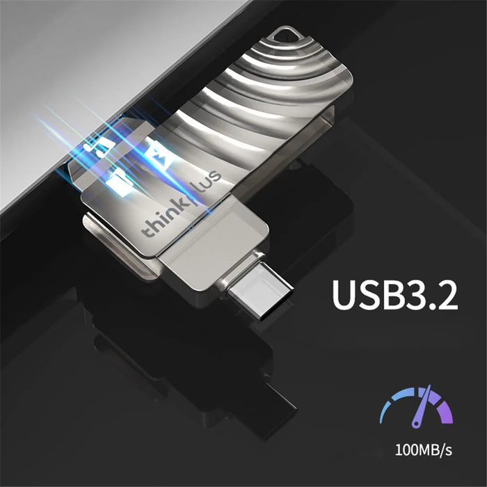 LENOVO THINKPLUS MU232 128GB for iPhone 15 Series USB Flash Drive USB 3.2 + Type-C Memory Stick Thumb Drive - 5