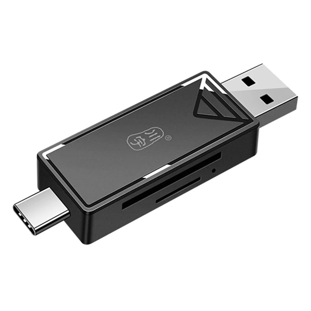 KAWAU C251 USB 2.0 Type C + USB SD / TF Card Reader Portable OTG Adapter - 1