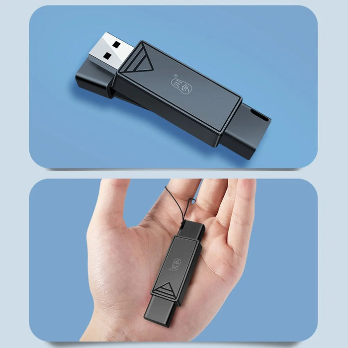 KAWAU C251 USB 2.0 Type C + USB SD / TF Card Reader Portable OTG Adapter - 7