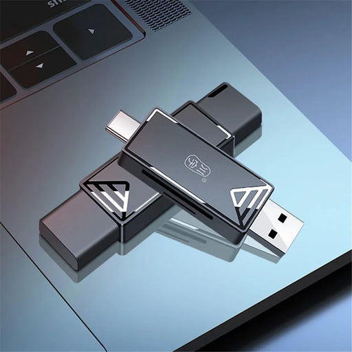 KAWAU C351 USB 3.0 High Speed Type C + USB SD / TF Card Reader Portable OTG Adapter - 2