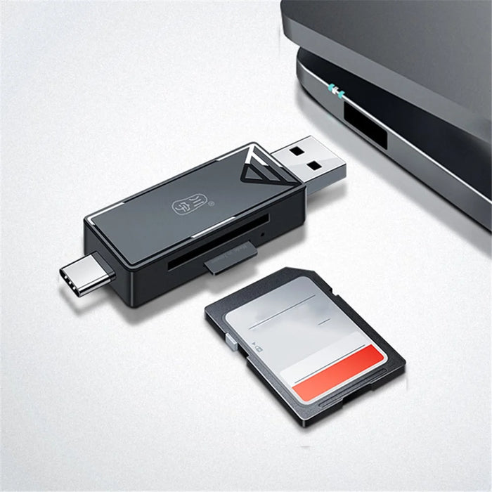 KAWAU C351 USB 3.0 High Speed Type C + USB SD / TF Card Reader Portable OTG Adapter - 3