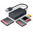 KAWAU C366 USB3.0 Card Reader Multi-Port CF / TF / SD / MS Card Reader with 15cm Cable (Single Drive Letter Display) - 2