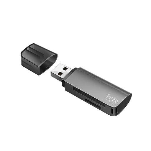 KAWAU C370 USB3.0 SD+TF 2-in-1 Card Reader Portable Mini Metal Card Reader with Single Drive Letter - 1