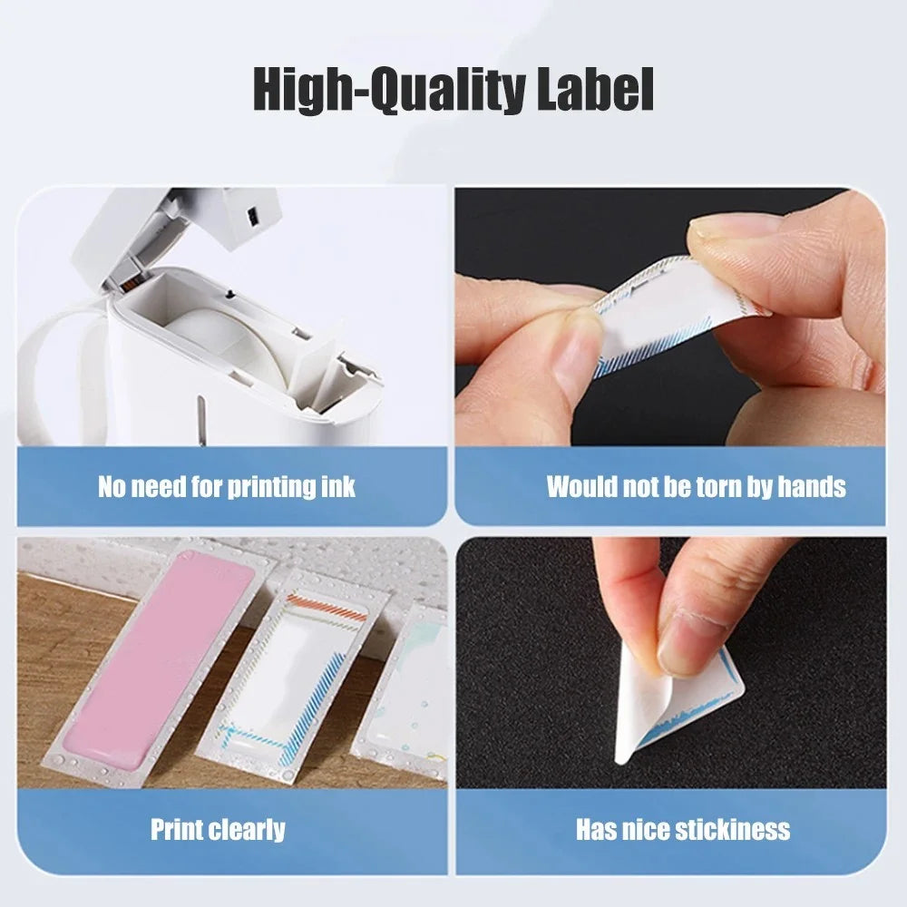 JINGCHEN 1 Roll Thermal Label Printing Paper for D11 Printer White Labeling Tape Replacement for Office Home - 160PCS  /  12x40mm - 6