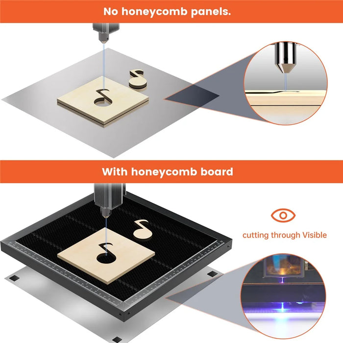 ACMER E10 330x330mm Aluminum Laser Bed Honeycomb Hole Working Table Panel - 5