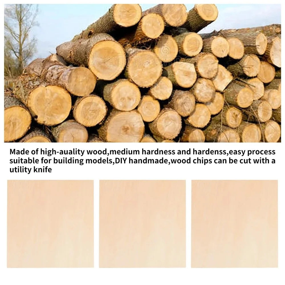 ACMER 220x220x3mm Wood Boards Basswood Sheets for Laser Cutting, Architectural Models - 5