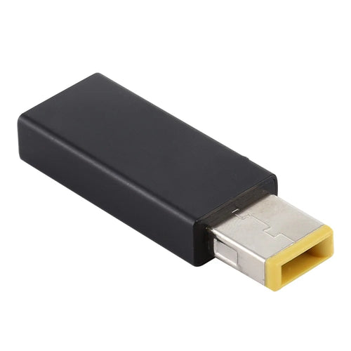Type-C Female to Rectangle Male PD 20V DC Power Adapter Square Charger Converter for Lenovo Laptop - Black - 1