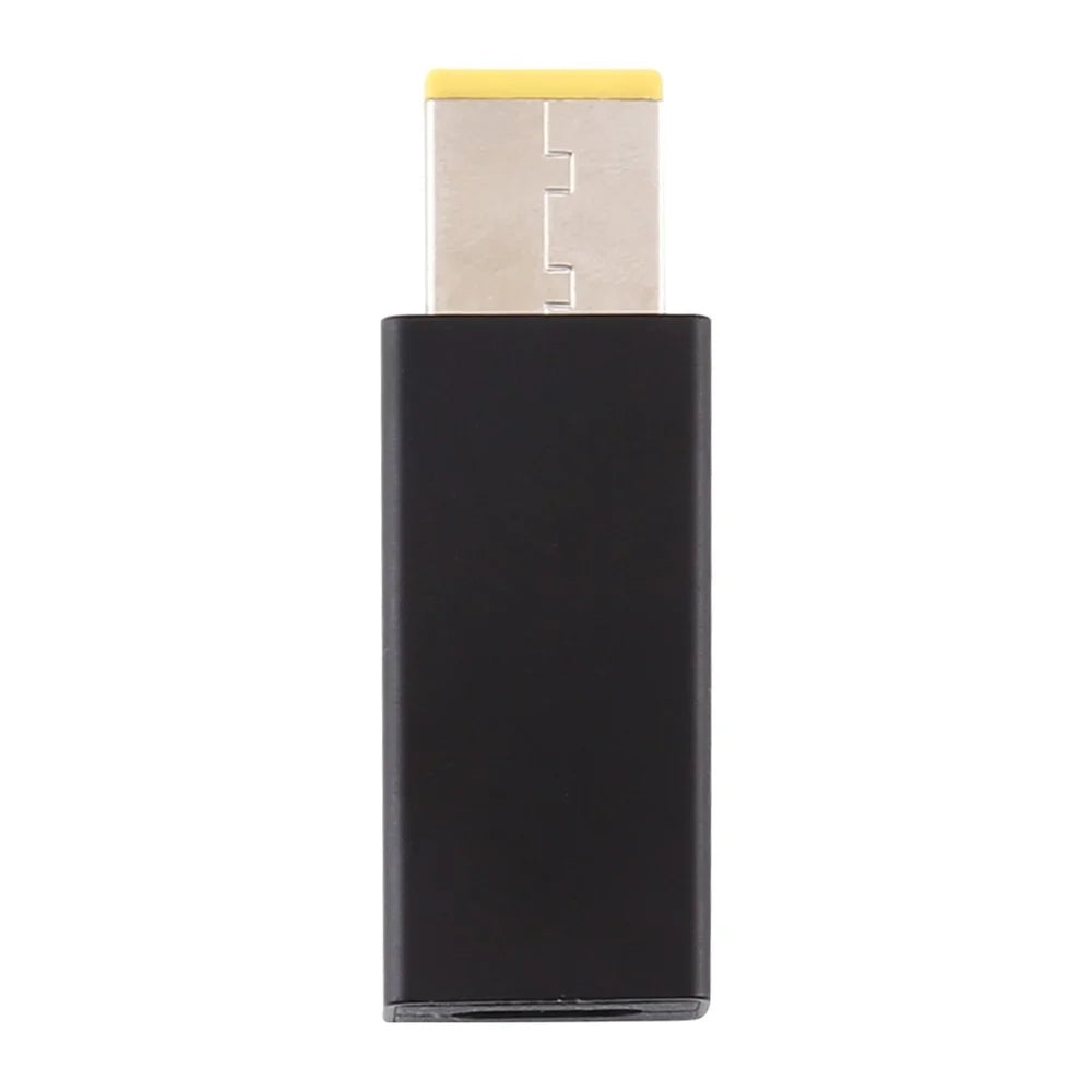 Type-C Female to Rectangle Male PD 20V DC Power Adapter Square Charger Converter for Lenovo Laptop - Black - 3