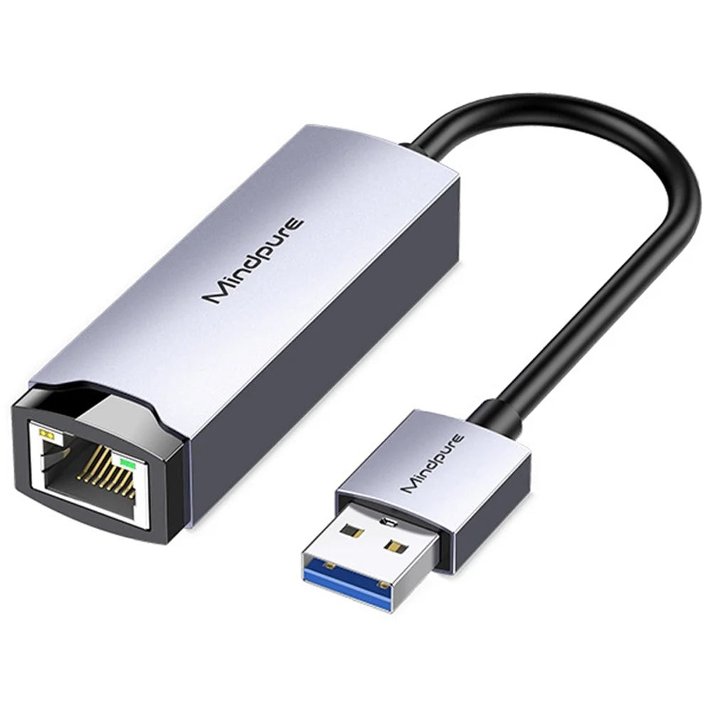 MINDPURE UR004 USB3.0 to RJ45 Gigabit Ethernet Adapter High-Speed Network Connector - 1