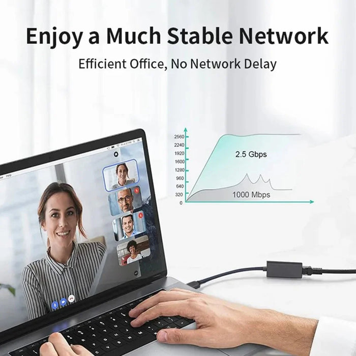 MINDPURE UR005 Type-C to RJ45 100Mbps Ethernet Adapter Phone Laptop External Network Connector - 5