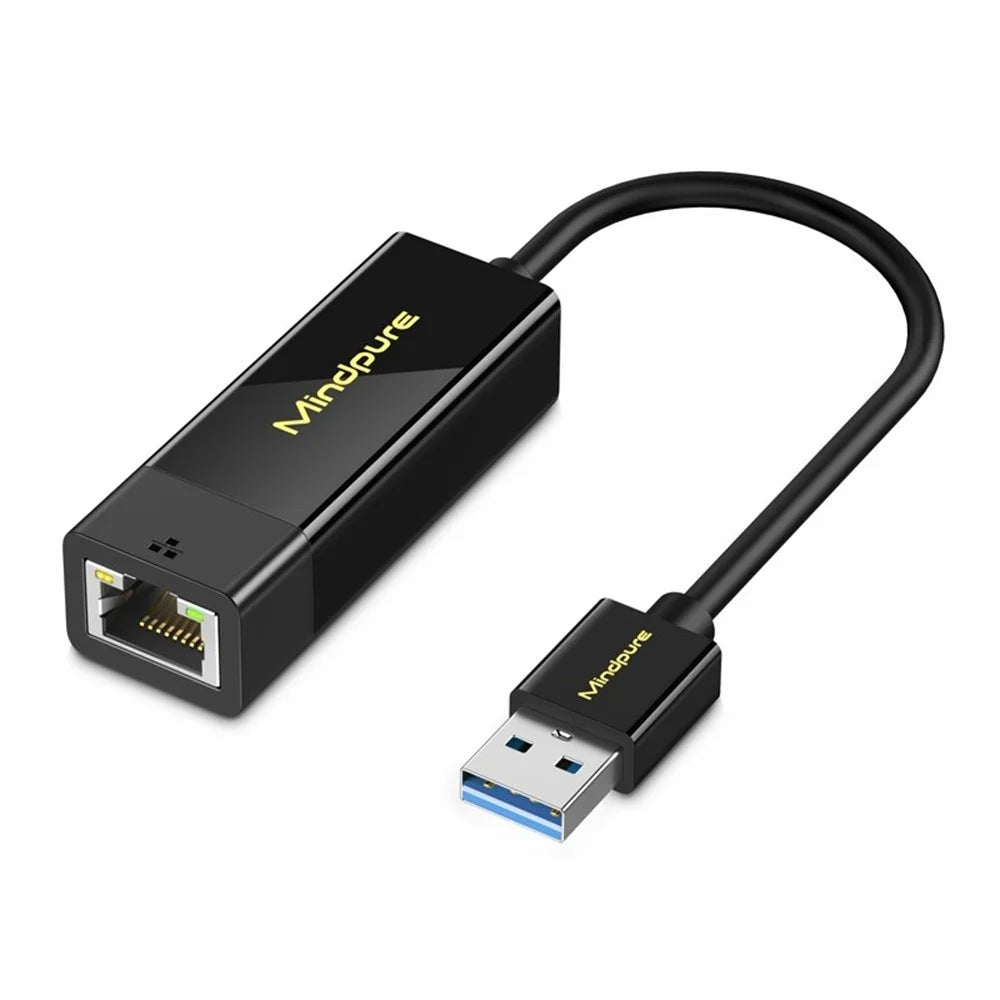 MINDPURE UR001 USB 2.0 to RJ45 100Mbps Ethernet Adapter Computer External Network Connector - Black - 1