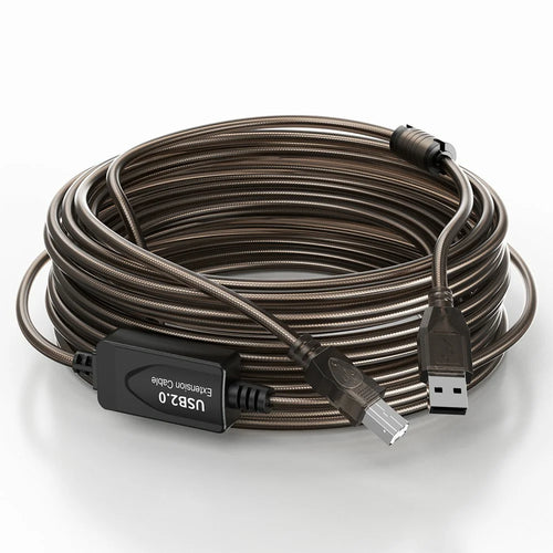 U210AB 15m USB2.0 Male to Square USB Type-B Male Printer Cable PVC Printing Connection Cord - 1
