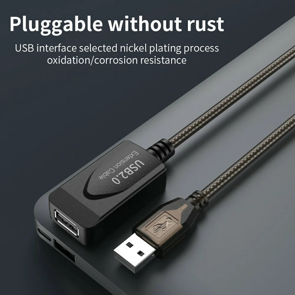 U201 3m USB2.0 Male to Female PVC Extension Cable Conference Camera Scanner Conversion Cord - 3