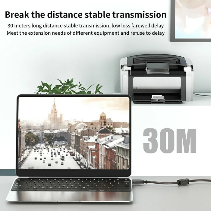 U201 5m USB2.0 Male to Female PVC Extension Cable Conference Camera Scanner Conversion Cord - 6