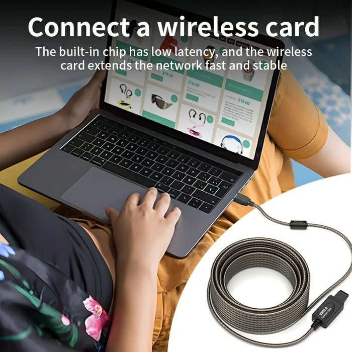 U201 10m USB2.0 Male to Female PVC Extension Cable Conference Camera Scanner Conversion Cord - 4