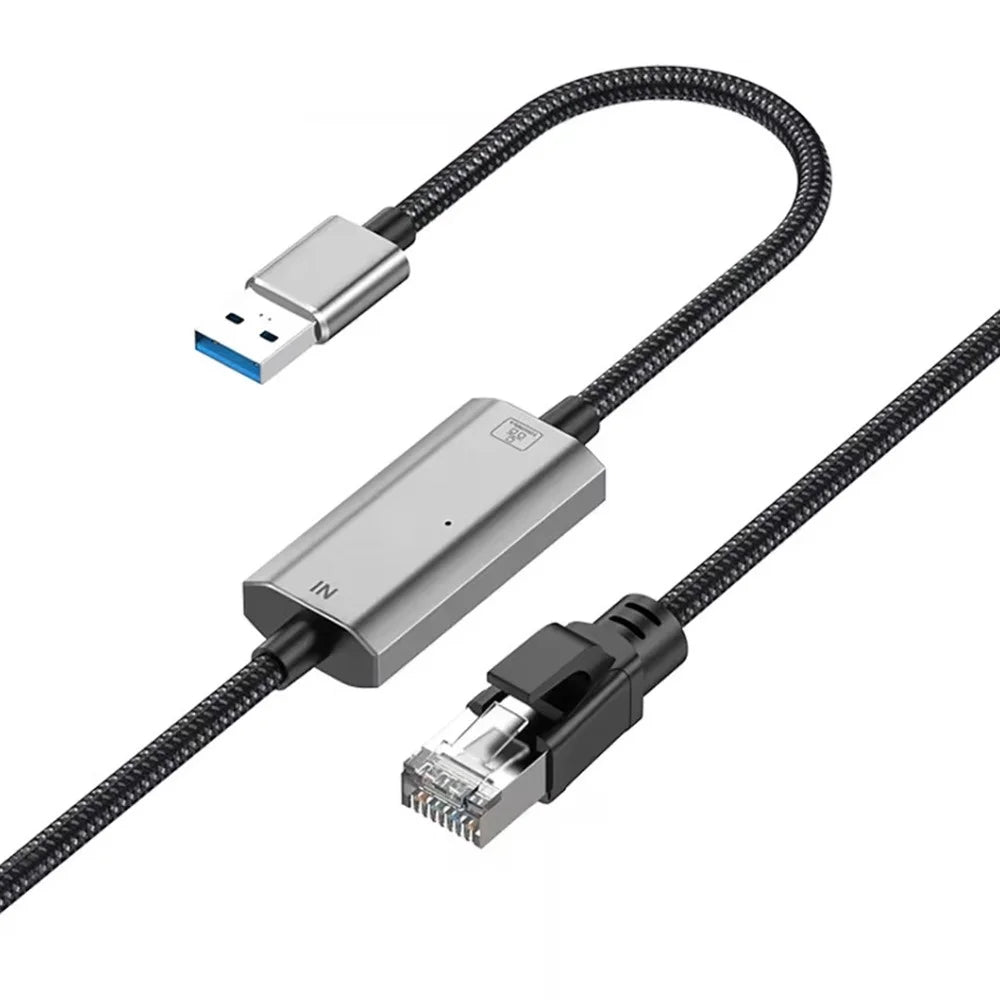 1.2m Gigabit Ethernet USB Adapter Cable USB3.0 to RJ45 LAN Network Cable 1000 / 100 / 10Mbps for Laptop / Desktop - 1