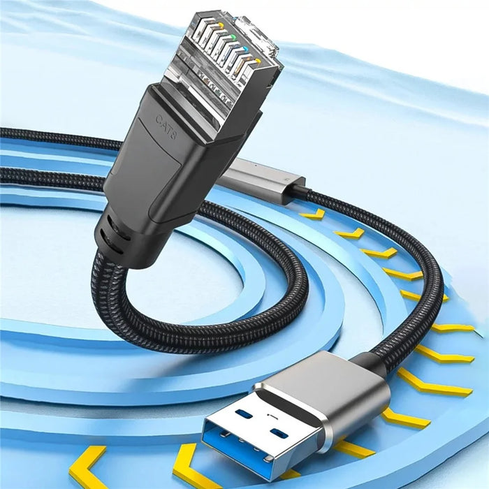 1.2m Gigabit Ethernet USB Adapter Cable USB3.0 to RJ45 LAN Network Cable 1000 / 100 / 10Mbps for Laptop / Desktop - 2