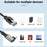 2m Elbow USB-C to Ethernet Adapter Cable 1000 / 100 / 10Mbps Gigabit RJ45 LAN Network Wire - 6