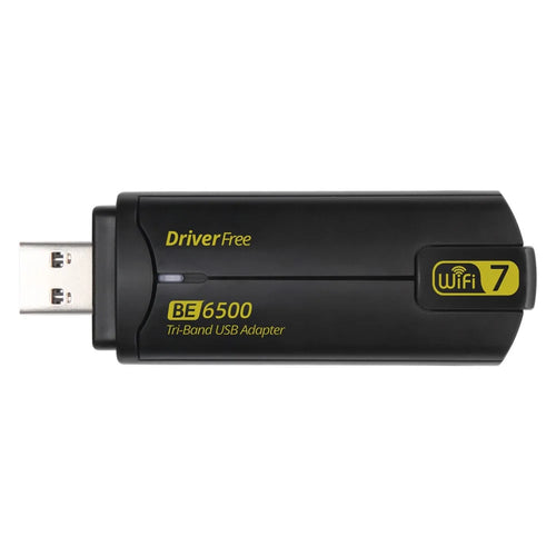 BE6500 Driver Free 6500M Tri Band WiFi 7 USB 3.0 Wireless Network Card Adapter for PC - 1