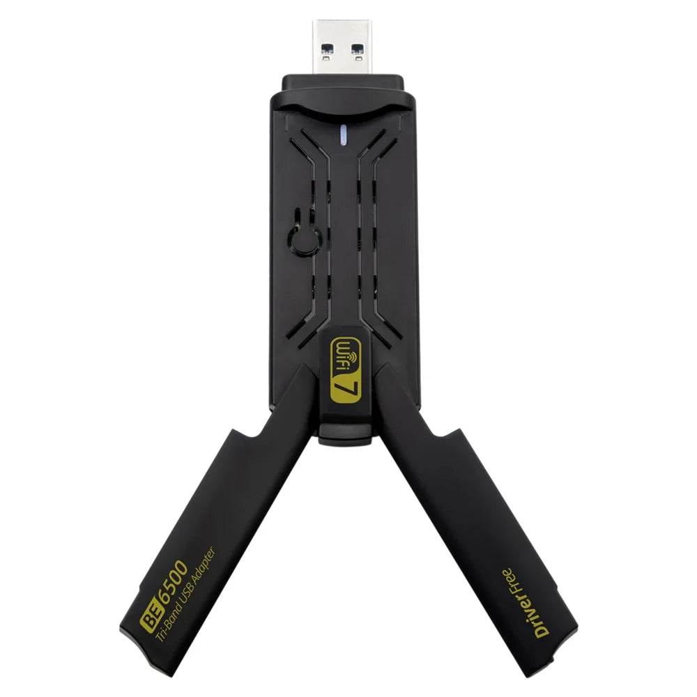 BE6500 Driver Free 6500M Tri Band WiFi 7 USB 3.0 Wireless Network Card Adapter for PC - 7