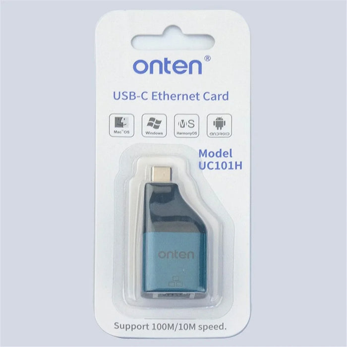 ONTEN UC101H USB-C to RJ45 Ethernet Adapter 100M / 10M Network Speed Converter - 7