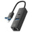8Pin / USB to USB-A USB-C RJ45 Network Adapter 100Mbps Ethernet Connector - Black - 1