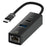 Type-C to USB-A USB-C RJ45 Network Adapter 100Mbps Ethernet Connector - Black - 2
