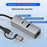 8Pin / Type-C to USB-A USB-C RJ45 Network Adapter Aluminum Alloy 100Mbps Ethernet Connector - Silver - 2