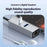 8Pin / Type-C to USB-A USB-C RJ45 Network Adapter Aluminum Alloy 100Mbps Ethernet Connector - Silver - 3