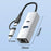 8Pin / Type-C to USB-A USB-C RJ45 Network Adapter Aluminum Alloy 100Mbps Ethernet Connector - Silver - 7