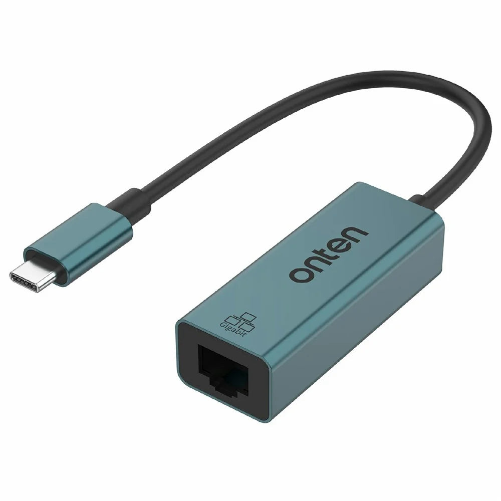ONTEN 9598 USB-C to Ethernet Adapter Aluminum Alloy RJ45 Gigabit Network Converter - 1