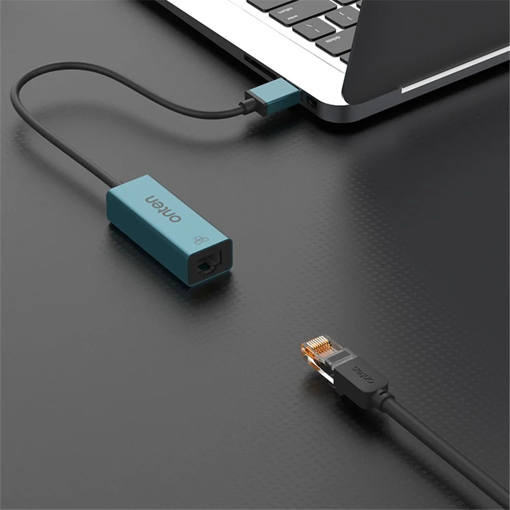 ONTEN 5225 USB 3.0 to RJ45 1000M Network Converter Aluminum Alloy Gigabit Ethernet Adapter - 5
