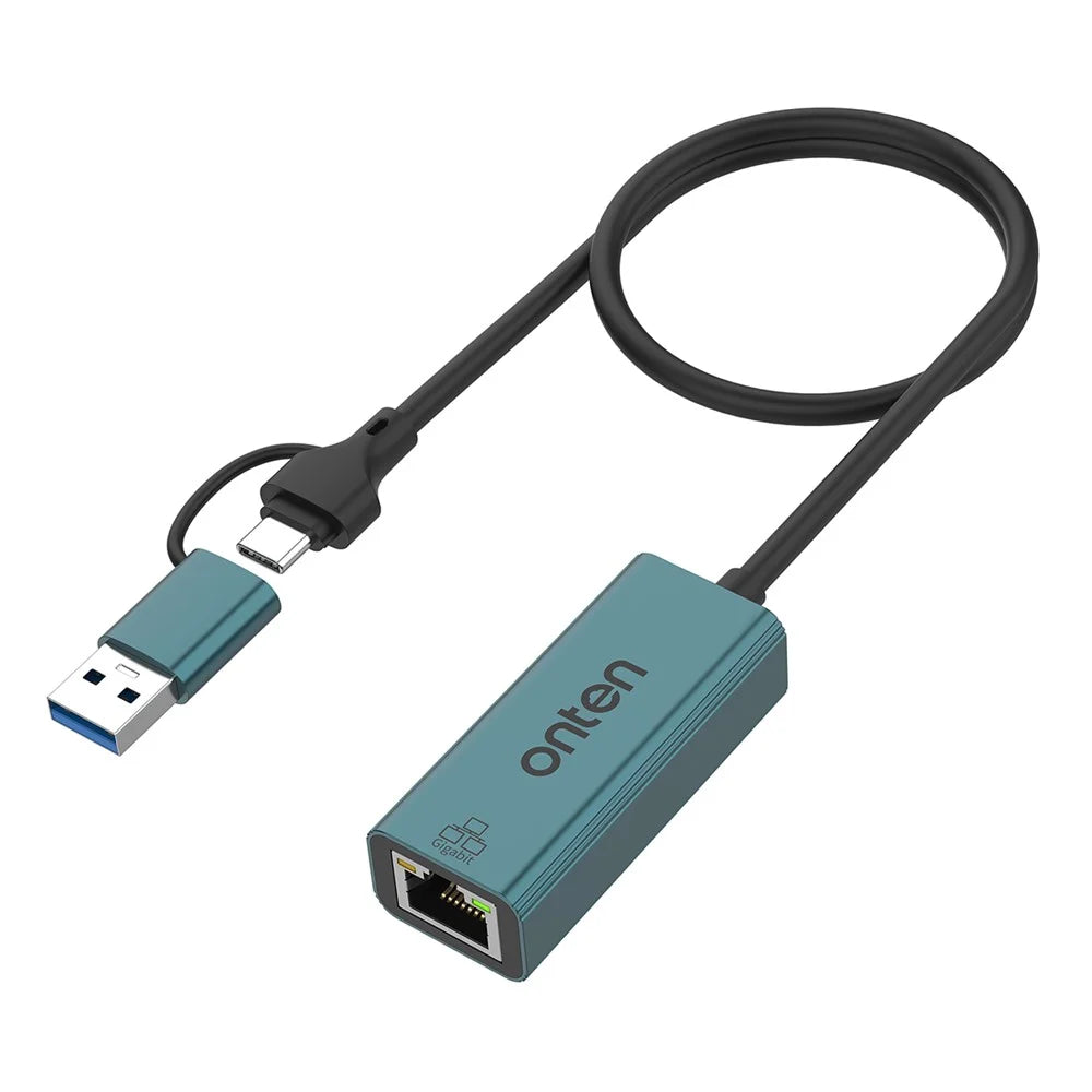 ONTEN UE106+ USB / Type-C Network Adapter 1000M Gigabit Ethernet Connector - 1