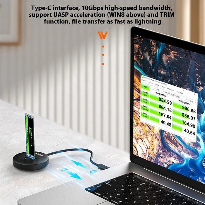 MAIWO K1698P M.2 Nvme SSD Enclosure Pcie External Hard Drive Dock NGFF Type C 10Gbps for Computer / Phone - 4