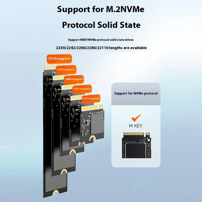 MAIWO K1698P M.2 Nvme SSD Enclosure Pcie External Hard Drive Dock NGFF Type C 10Gbps for Computer / Phone - 7