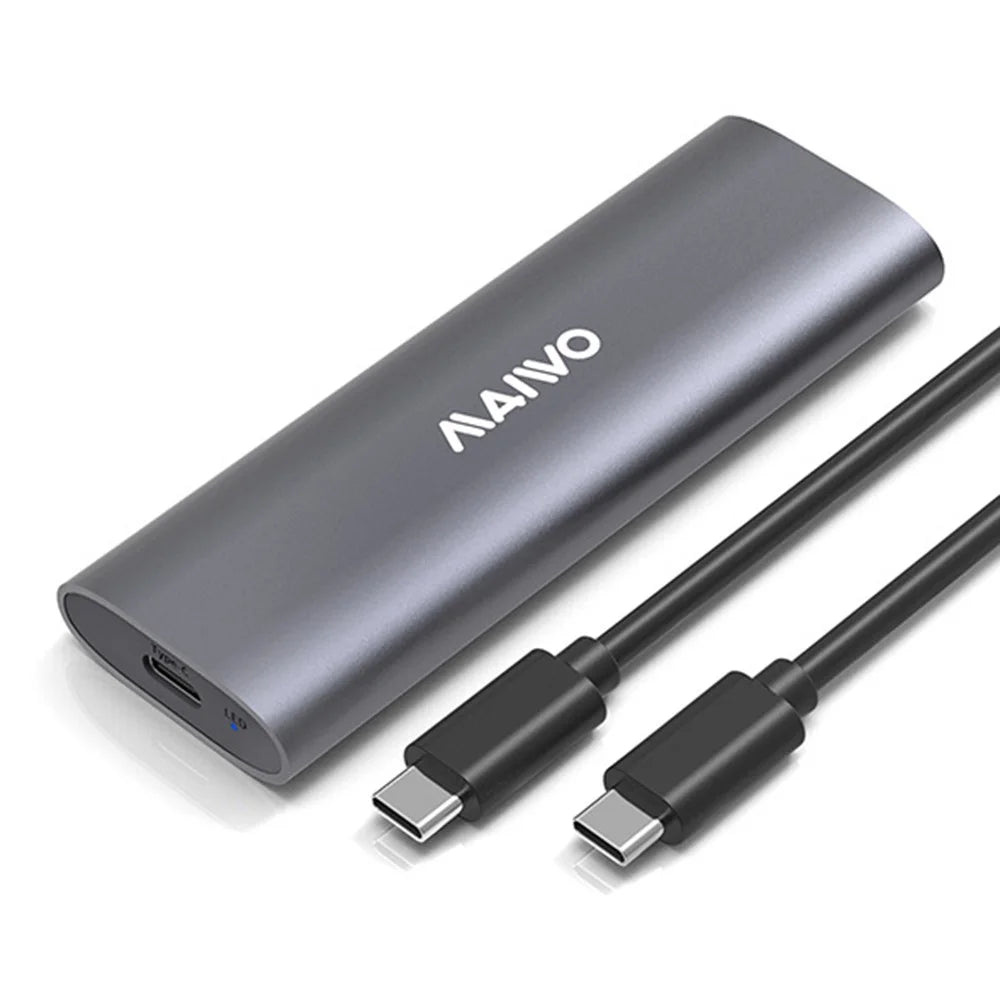 MAIWO K1689P M.2 Dual Protocol NVME / SATA External Enclosure Type-C Aluminum M.2 SSD Portable Hard Drive Case - 1