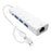 AJ1027 USB + Type-C Dual Port 5 in 1 Adapter Type-C 3xUSB RJ45 Ethernet Network Hub - 1