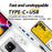 AJ1027 USB + Type-C Dual Port 5 in 1 Adapter Type-C 3xUSB RJ45 Ethernet Network Hub - 5