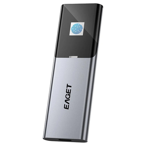 EAGET ET-FM6 1TB Portable SSD Type C 3.2 High Speed Transfer Fingerprint Encryption External Hard Drive - 1