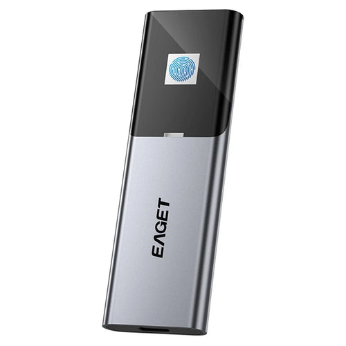 EAGET ET-FM6 2TB Portable SSD Type C 3.2 High Speed Transfer Fingerprint Encryption External Hard Drive - 1
