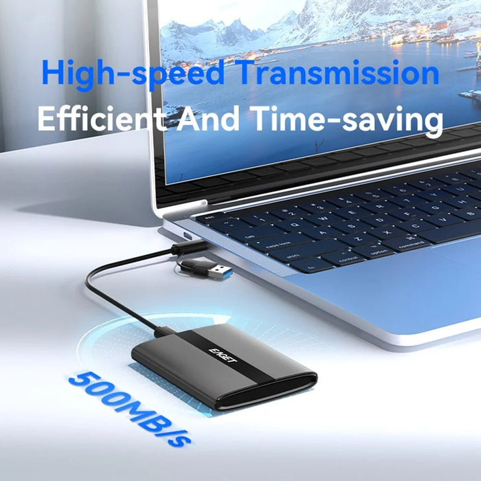 EAGET ET-M8 480GB Portable SSD 500MB / S High Speed Aluminum Alloy Type C External Solid State Drive - 4