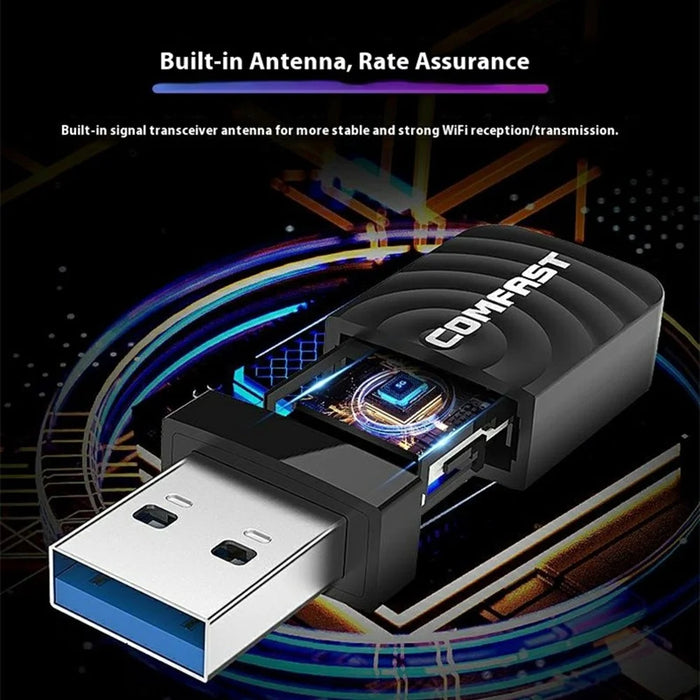 COMFAST CF-812AC For Desktop Laptop Dual Band Gigabit WiFi Adapter 1300Mbps USB 3.0 Wireless Network Card - 5