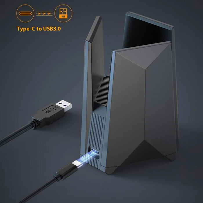 COMFAST CF-987BE Tri-band 6500Mbps High Speed WiFi7 USB 3.0 Wireless Network Adapter with 2 Antennas - 6