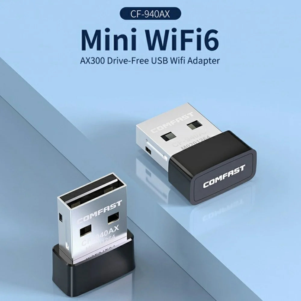 COMFAST CF-940AX 300Mbps 2.4GHz WiFi6 Mini Wireless Network Adapter USB WiFi Dongle - 4